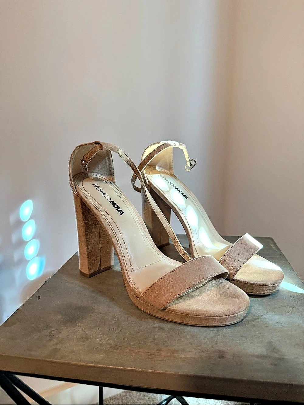 FASHION NOVA Go With Everything Heels Brown Block Heel Sandals